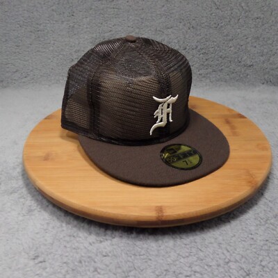 New Era x Fear Of God Brown Mesh 59FIFTY Fitted Hat Sizes 7 1/4, 7