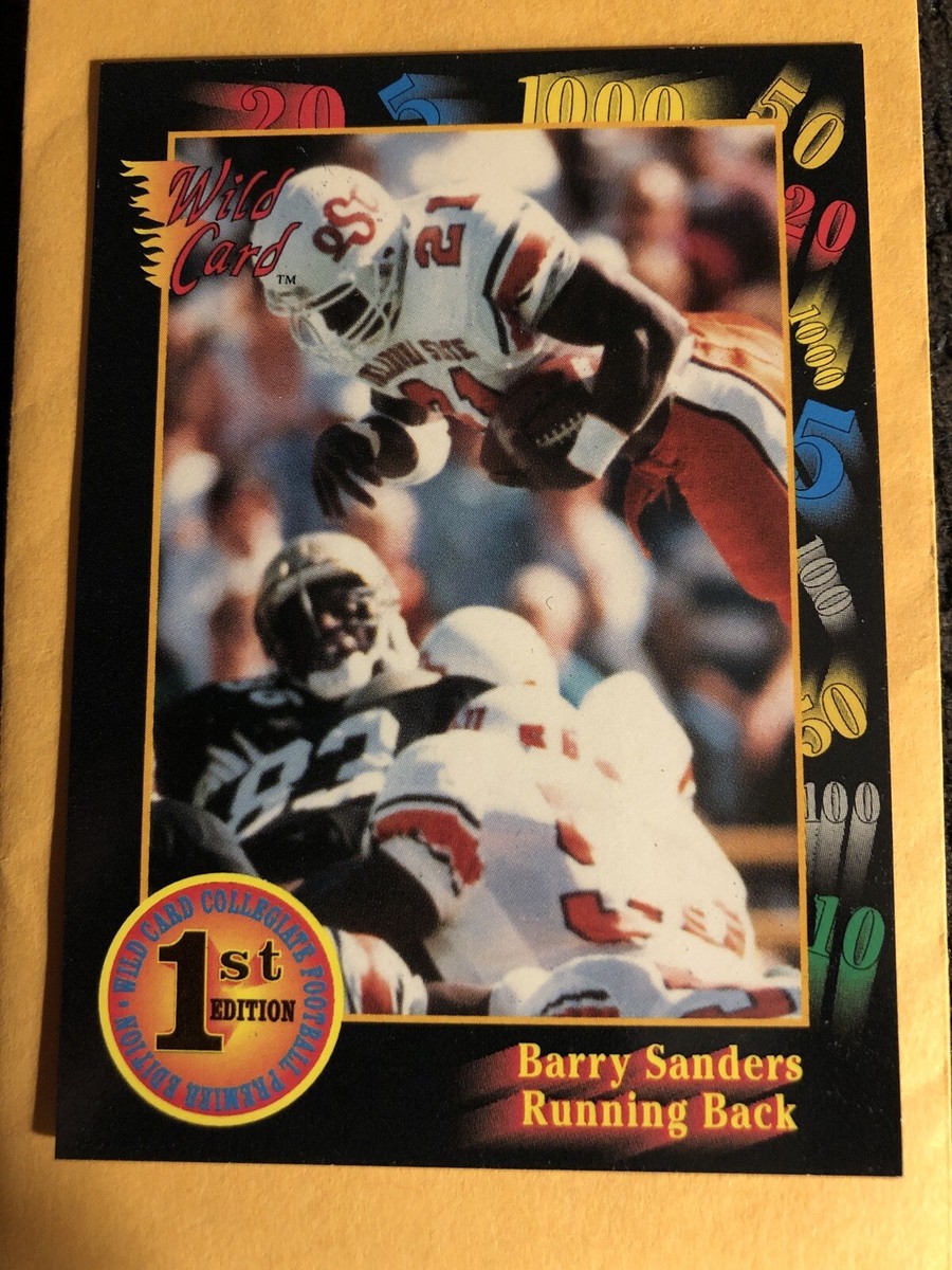 1991 Wild Card Barry Sanders OSU 1st Edition #106 Football Card