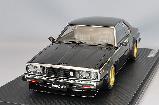 1/18 Ignition Model Nissan Skyline 2000 GT-ES (C210) Black IG3466