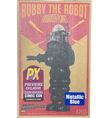2013 SDCC X-PLUS FORBIDDEN PLANET ROBBY THE ROBOT BLUE DIE-CAST