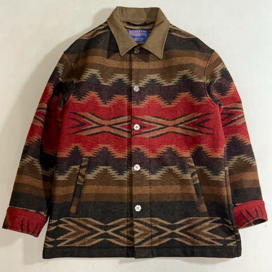 90S PENDLETON Wool Jacket Native Vintage Brown/Red/etc.Size:M | eBay