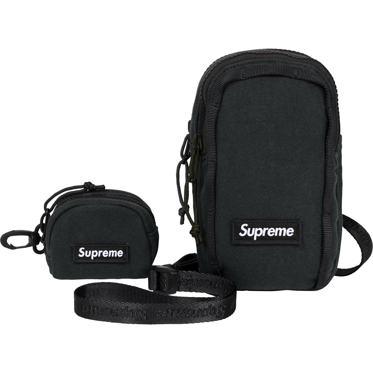 Supreme Camera Bag & Mini Pouch Black SS25 Water resistant Cordura