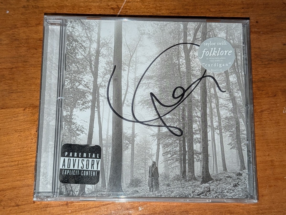 Taylor Swift FOLKLORE Signed CD Album Limited Edition Eras SEALED