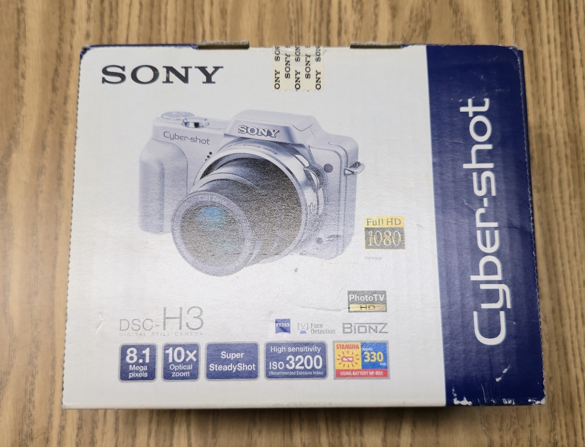 Sony Cyber-shot DSC-H3 8.1MP Digital Camera - Black for sale