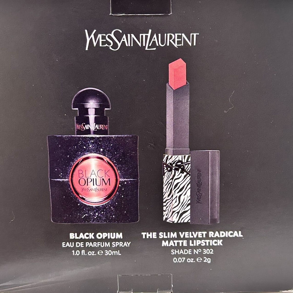 New Yves Saint Laurent Black Opium Parfum & Radical Lipstick Gift