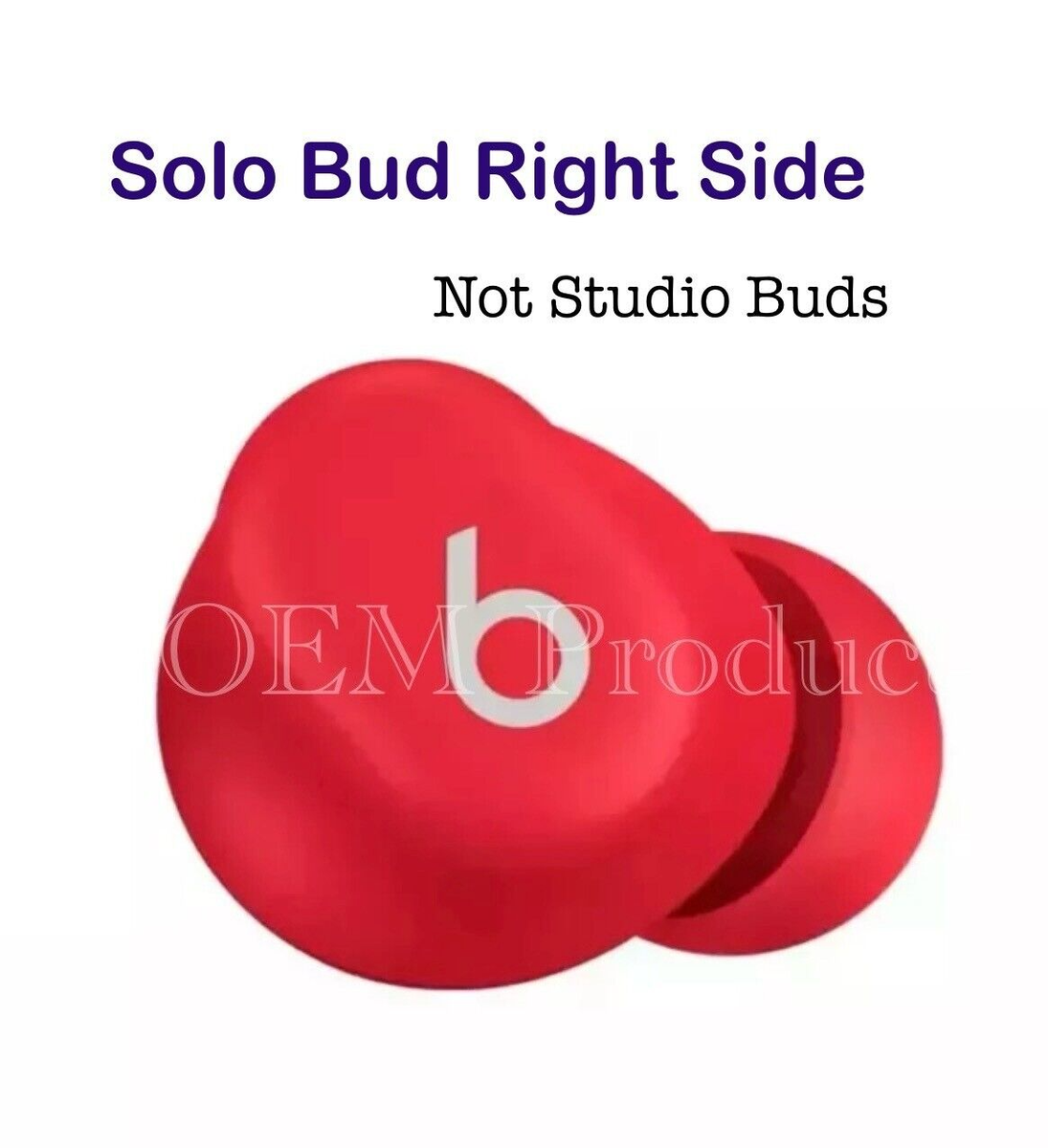New Original Replacement Beats Solo Buds Right Side A3150 -- Red