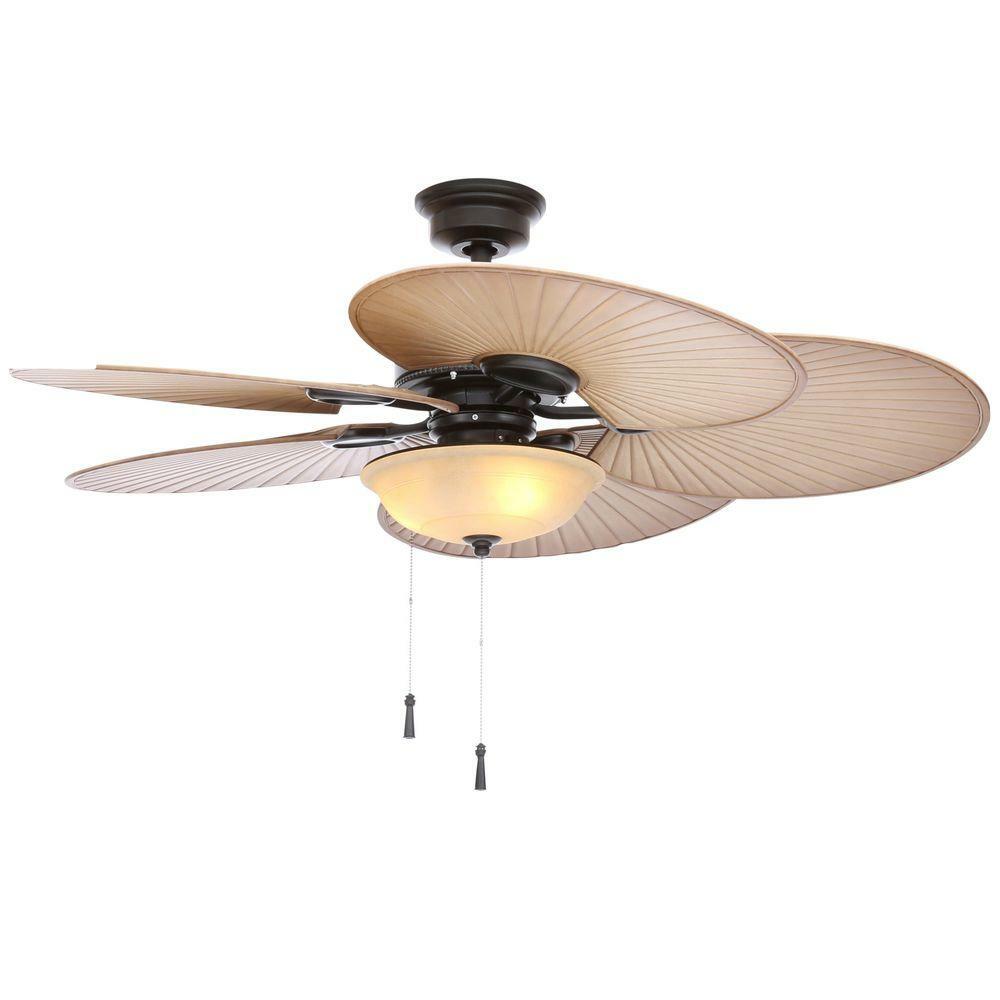 Hampton Bay Havana 48 in. LED Indoor/Outdoor Natural Iron Ceiling