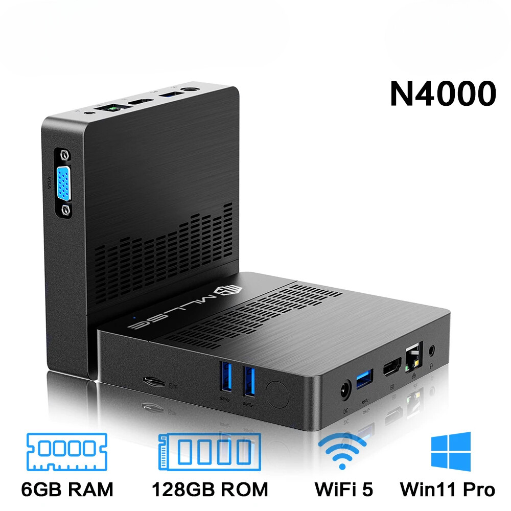 Mini PC M2 Air Intel Gemini Lake N4000 Windows 11 6GB RAM 128GB