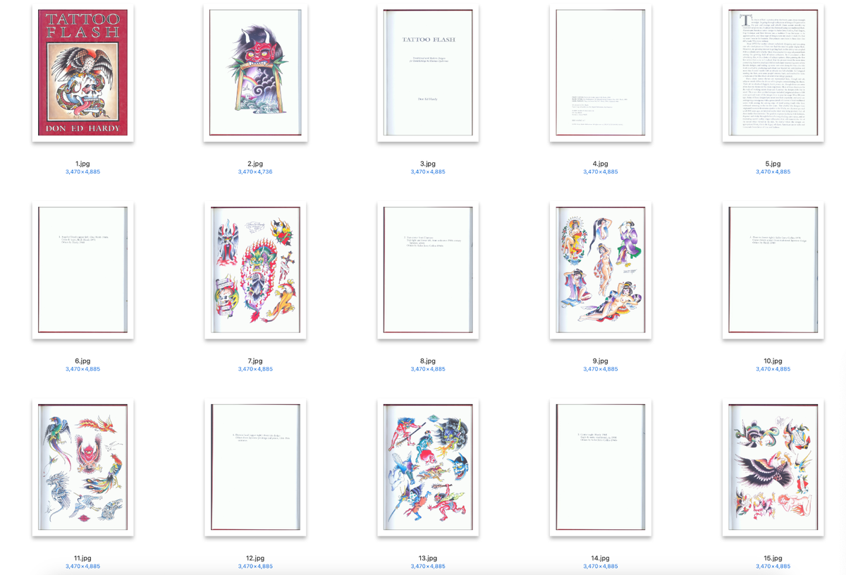 Tattoo Flash DON ED HARDY Book Scan PDF on CD | eBay