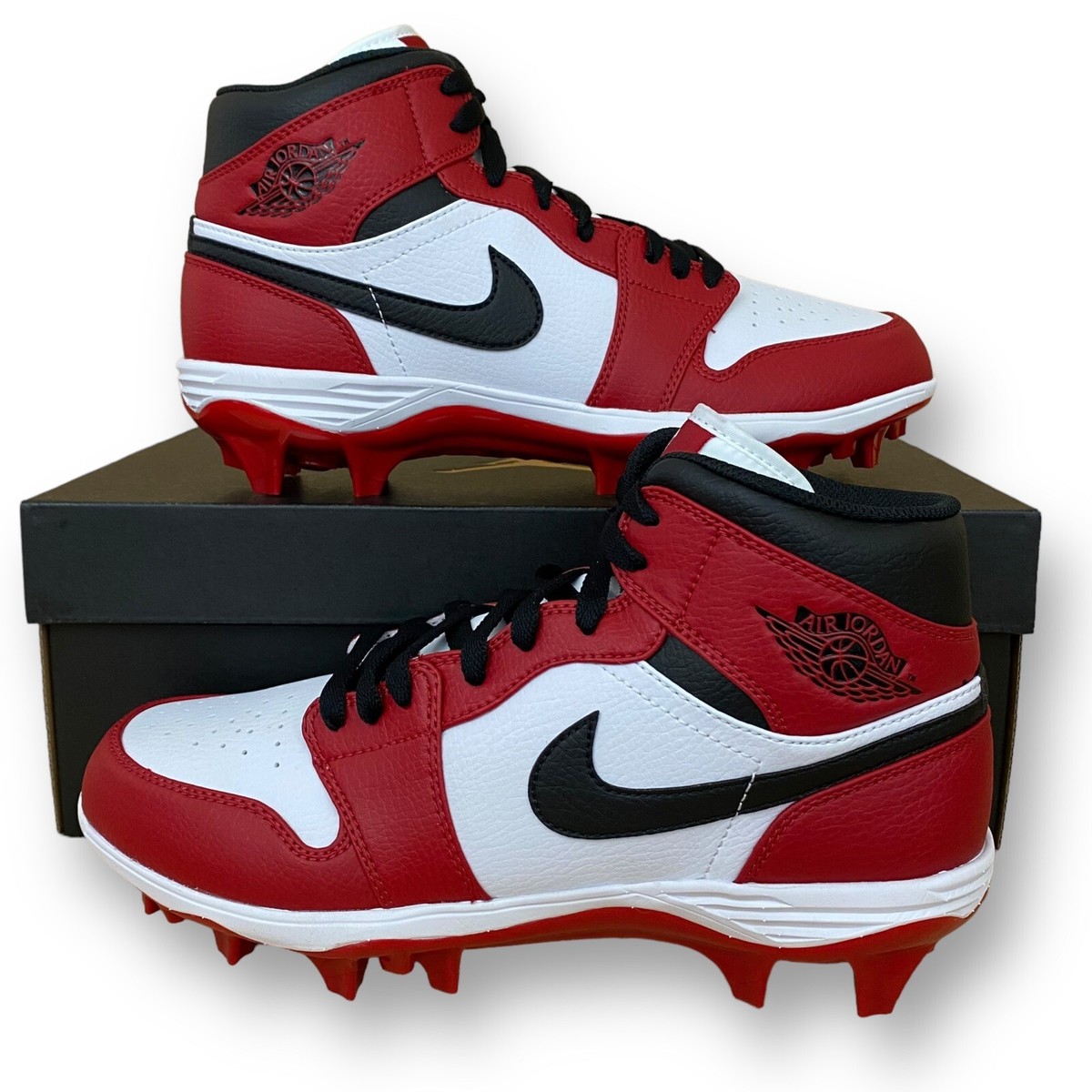 Air Jordan 1 Mid TD 'Chicago' 2023 Men's 8.5 Football Cleats Bred