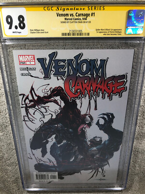 Venom vs Carnage 1 CGC 9.8 SS Crain 1st Patrick Mulligan 9/04 | eBay