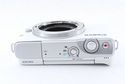 Canon EOS M10 18.0MP Mirrorless Digital Camera White Body Set Made