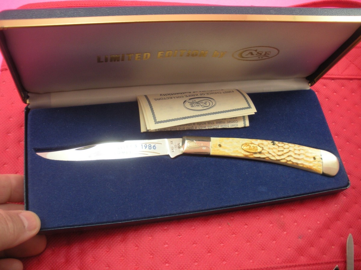 1986 CASE LTD EDIT HALLEY'S COMET BANANA TRAPPER KNIFE # W6151 SS