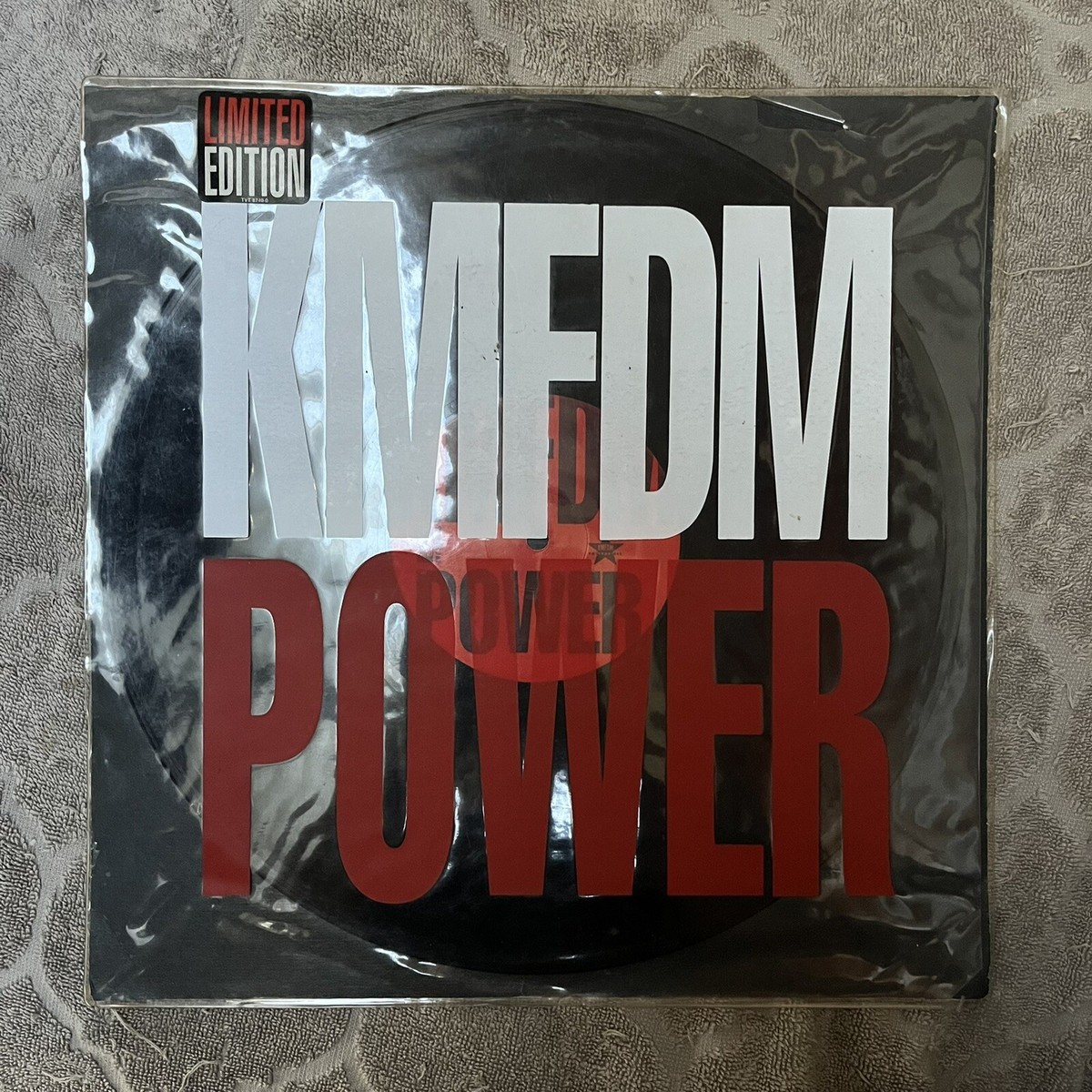 KMFDM - Power TVT 8740-0 vinyl record single sided etched limited