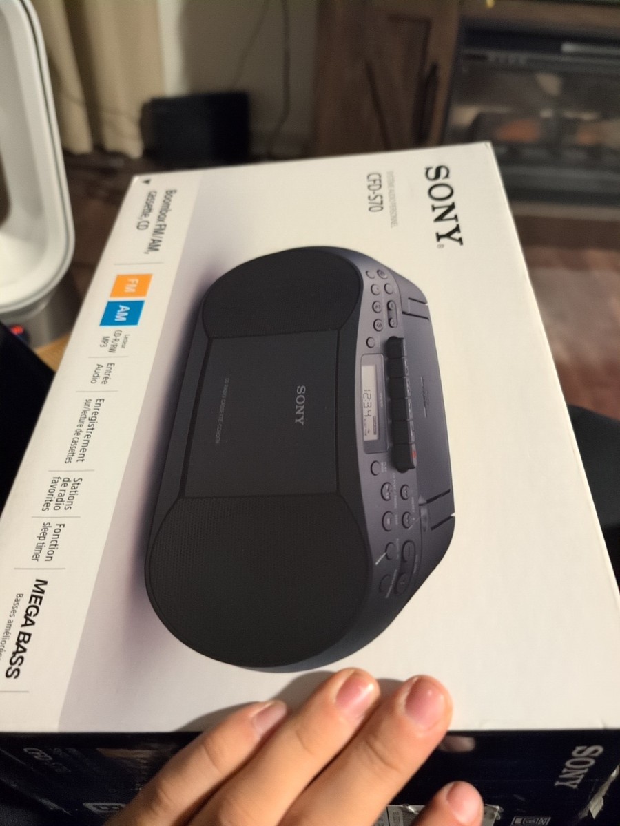 Sony CFD-510 Boombox Stereo Cassette/AM/FM Radio-Mega Bass-Tested