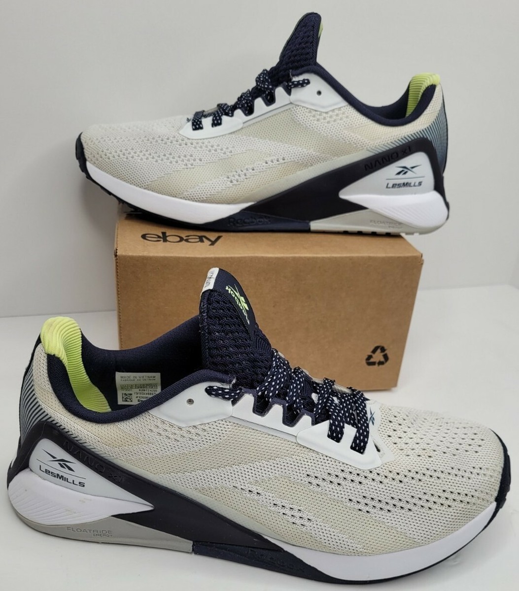 Reebok Womens Les Mills Nano X1 Navy White Crossfit Lifting Shoes