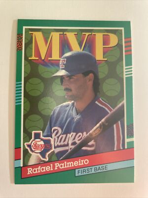 1990 Donruss/Leaf MVP Baseball Card - Rafael Palmeiro #394 - Texas