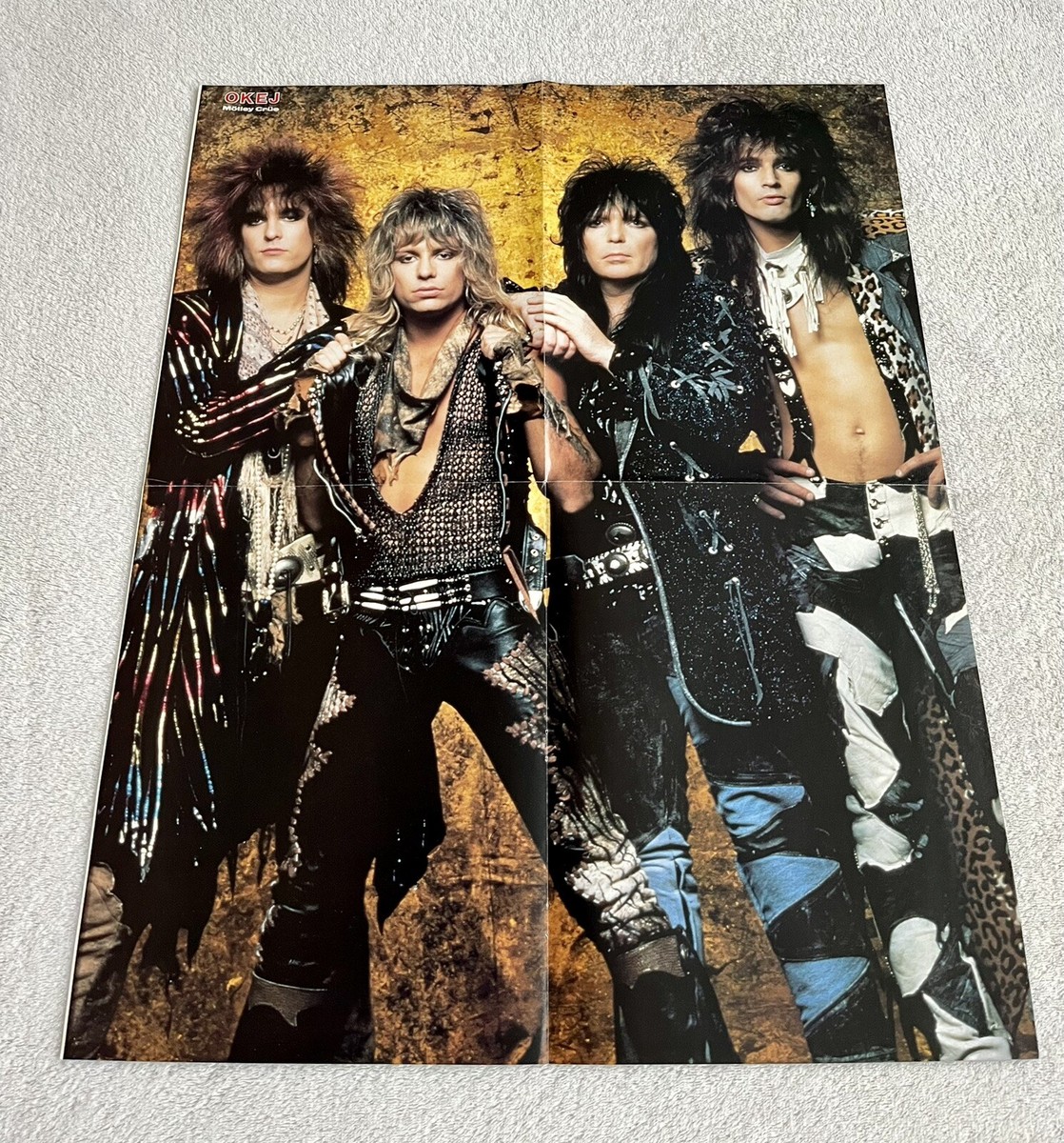 MÖTLEY CRÜE 1986 DEEP PURPLE Swedish Poster Magazine Okej 1980s