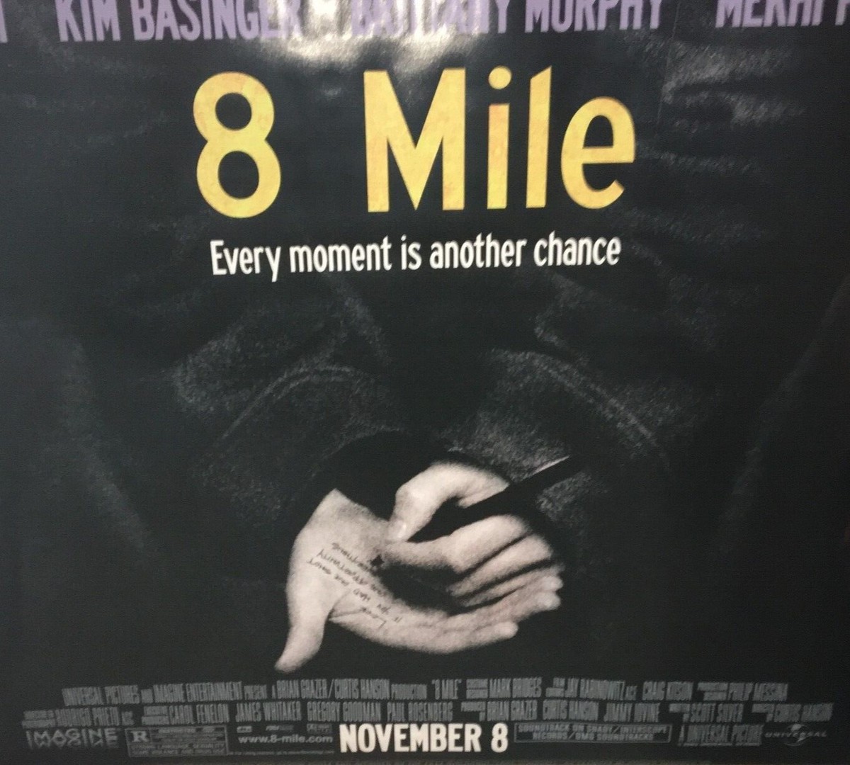 8 Mile, Original 5'x8' Movie Theater Vinyl Poster Banner Eminem