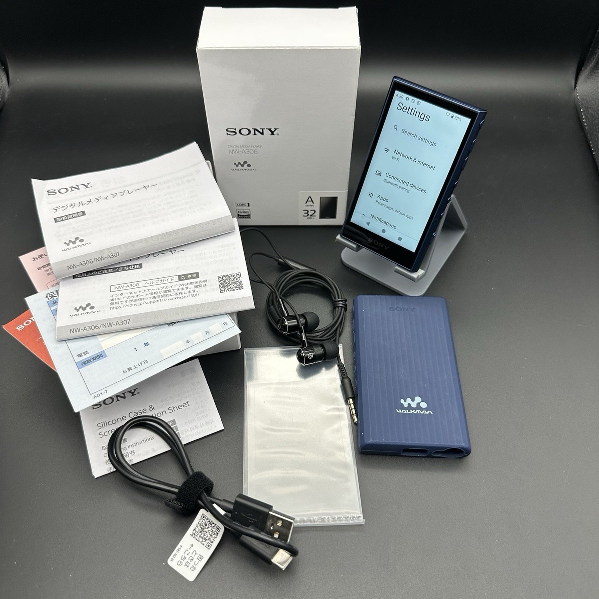 SONY NW-A306 Walkman 32GB Blue Hi Res Digital Media Player Tested