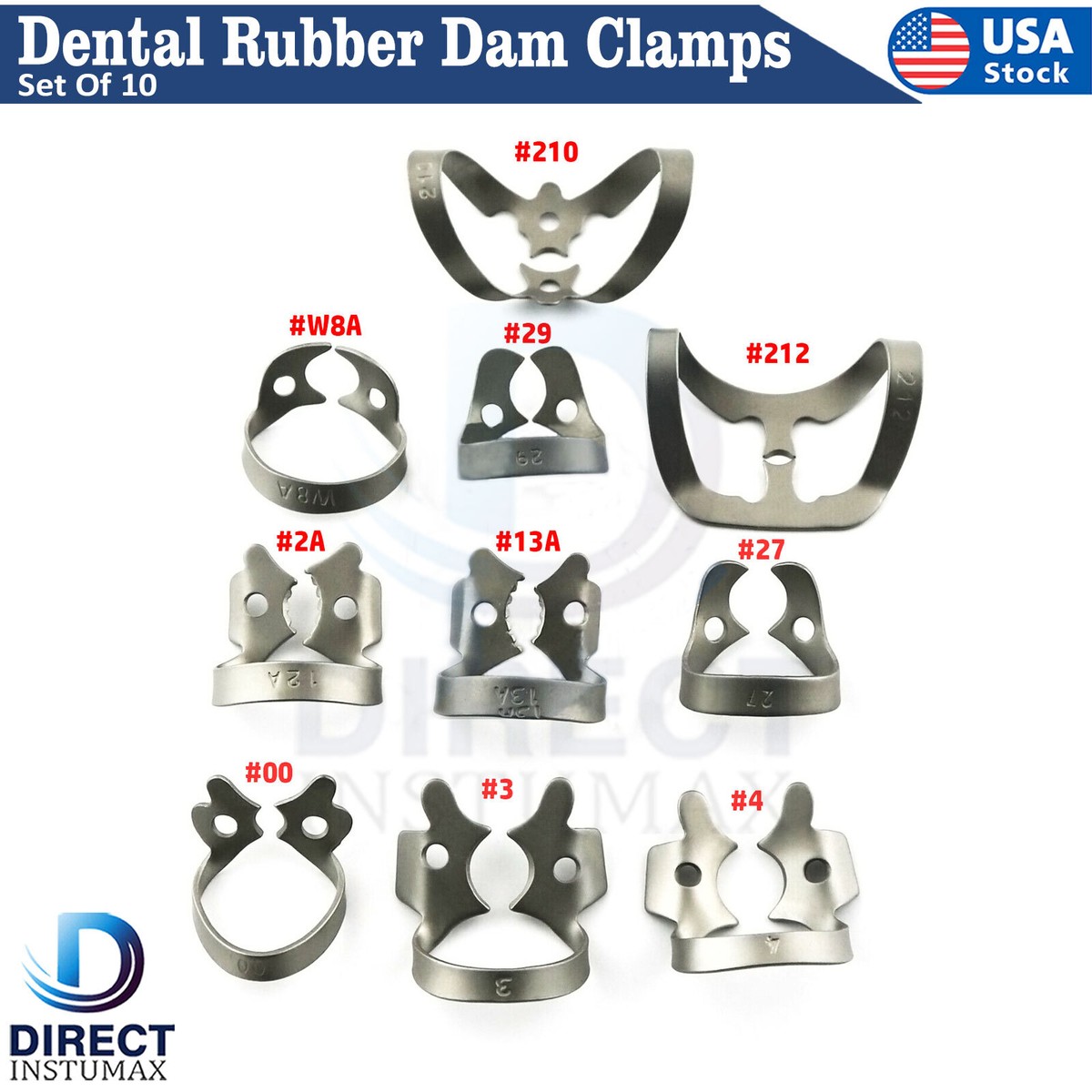 15 Pcs Dental Rubber Dam Starter Kit – Frame, Punch, Clamps