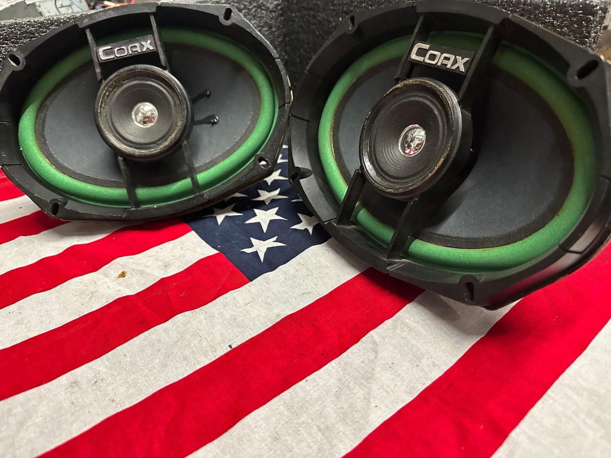 Jensen JCX-240 6 X 9 COAX 2-Way Speakers 140 Watts new green foam