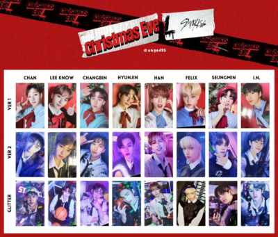 Stray Kids Christmas Evel Photocards (Chan Lee Know Changbin