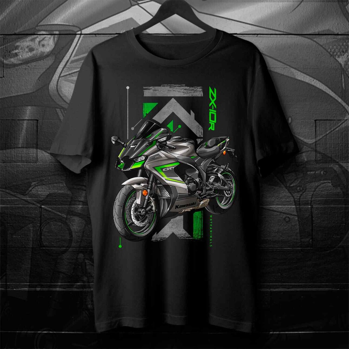 Kawasaki ZX10R T-Shirt, Motorcycle Tee Shirt for Riders Ninja ZX