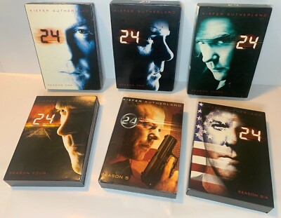 24 TV Series Seasons 1-6 Complete DVD Kiefer Sutherland Jack Bauer