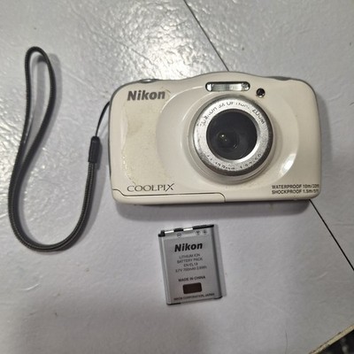 Nikon COOLPIX S33 13.2MP Digital Camera - White for sale online | eBay