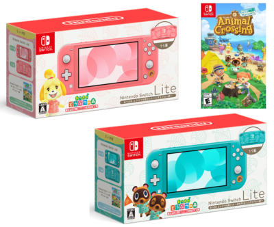 NEW ✨ Nintendo Switch Lite Animal Crossing Limited Edition Bundle
