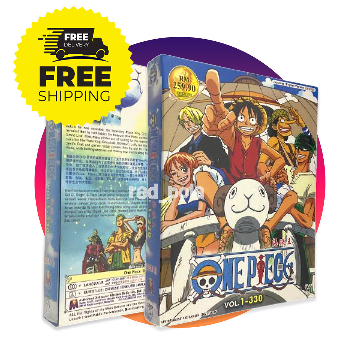 DVD Anime ONE PIECE Complete Series (Vol 1 - 1027 End) Movie 1-15