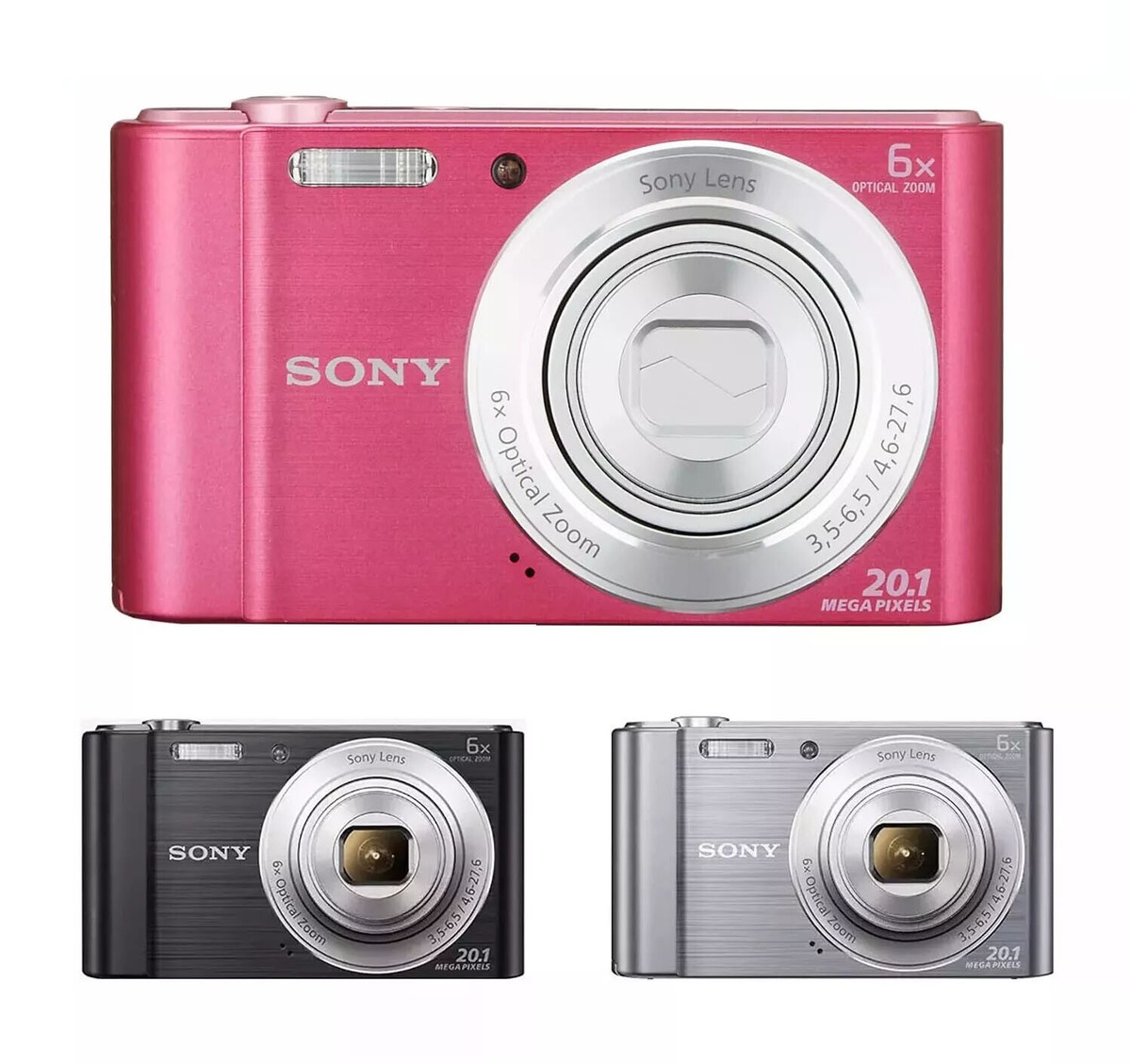 Sony CyberShot DSC W810 20.1 MP Digital Camera W/Battery & Charger