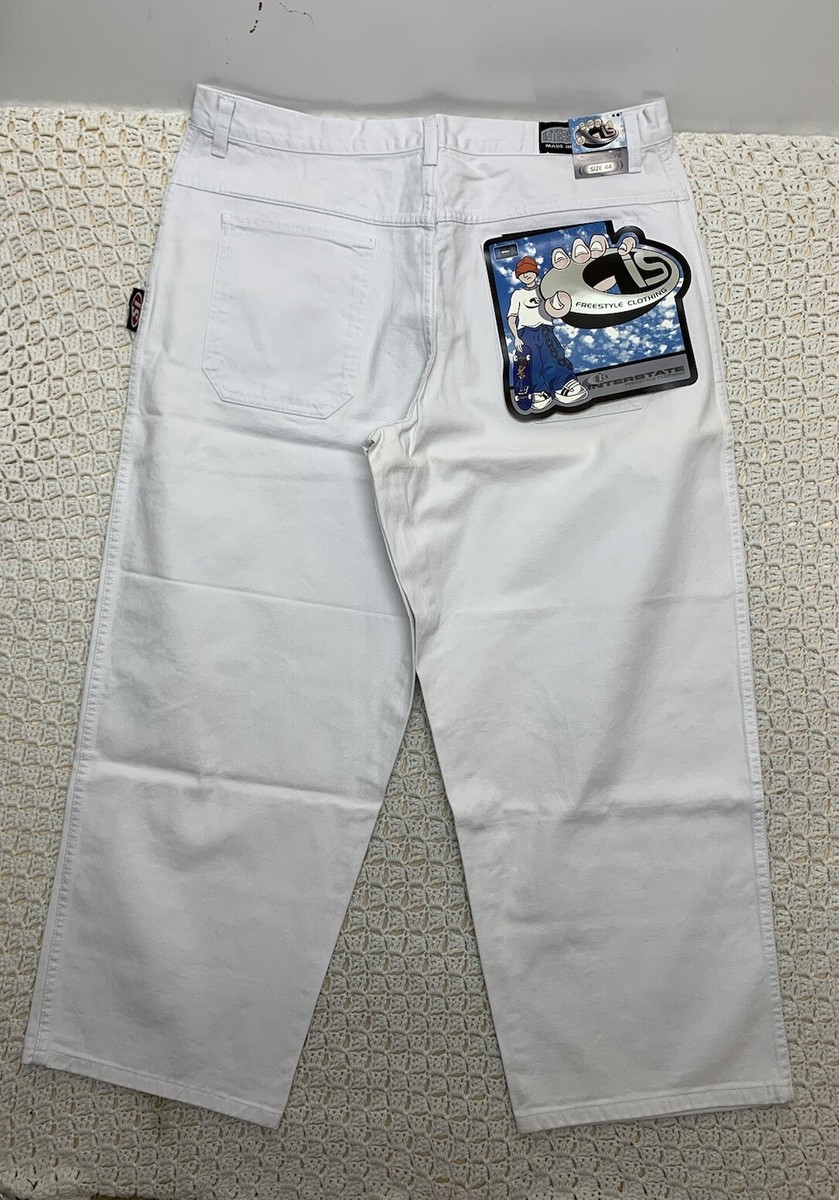 Vtg Interstate Jeans Baggy Wide Leg Loose Mens 44 Aprx 42x32