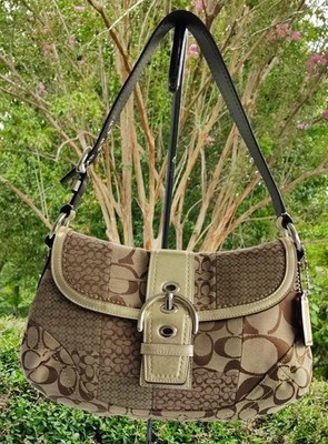 Coach F12316 Vintage Soho Brown Signature C Canvas Patchwork