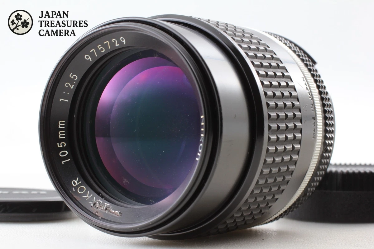 Nikon AI-S Camera Lenses 105mm Focal f/2.5 Maximum Aperture for