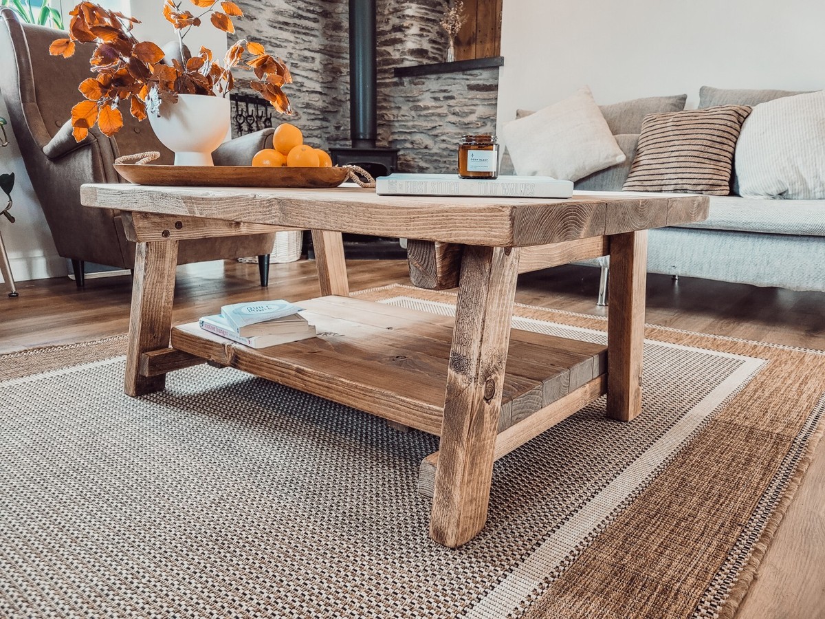 HR752 美品Knot antiques BARK COFFEE TABLE HR752 美品Knot antiques