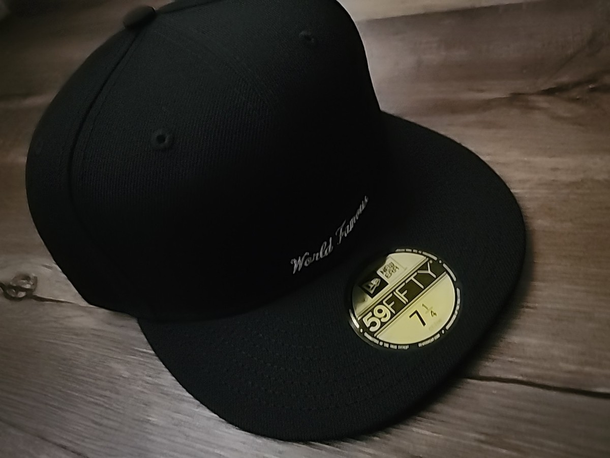 World Famous Supreme Reverse Box Logo New Era Fitted Hat Black 7 ¼