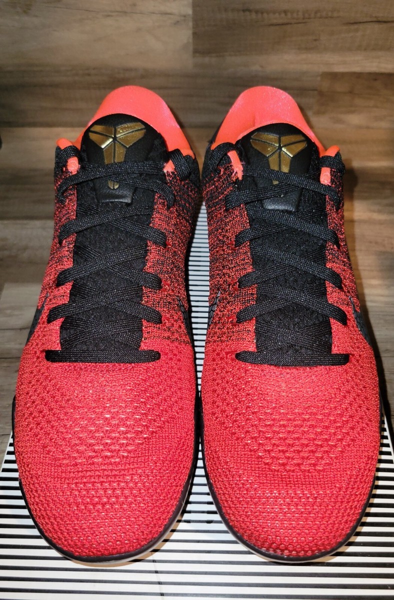 Nike Kobe Bryant 11 XI Elite Low Achilles Heel Black 822675-670 sz