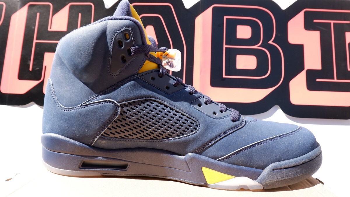 NEW Nike Air Jordan 5 V Retro Michigan PE Size 14 Player Exclusive