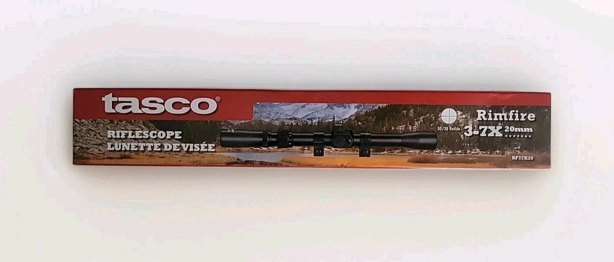 Tasco Rimfire Riflescope 3-7x20mm Matte Black, RF37X20, 3/4