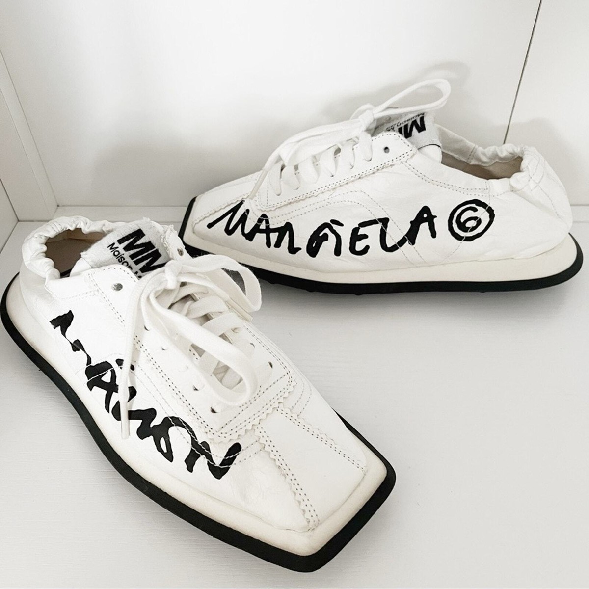 MM6 Maison Margiela White 6 Racer Sneakers | eBay
