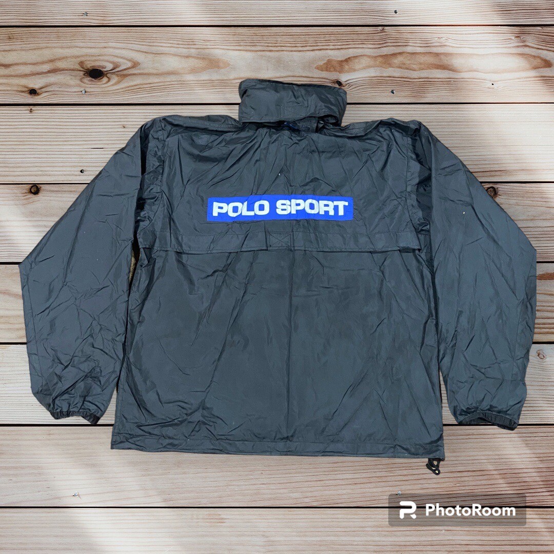 Vintage Polo Sport Spell Out Windbreaker Anorak Jacket Size M