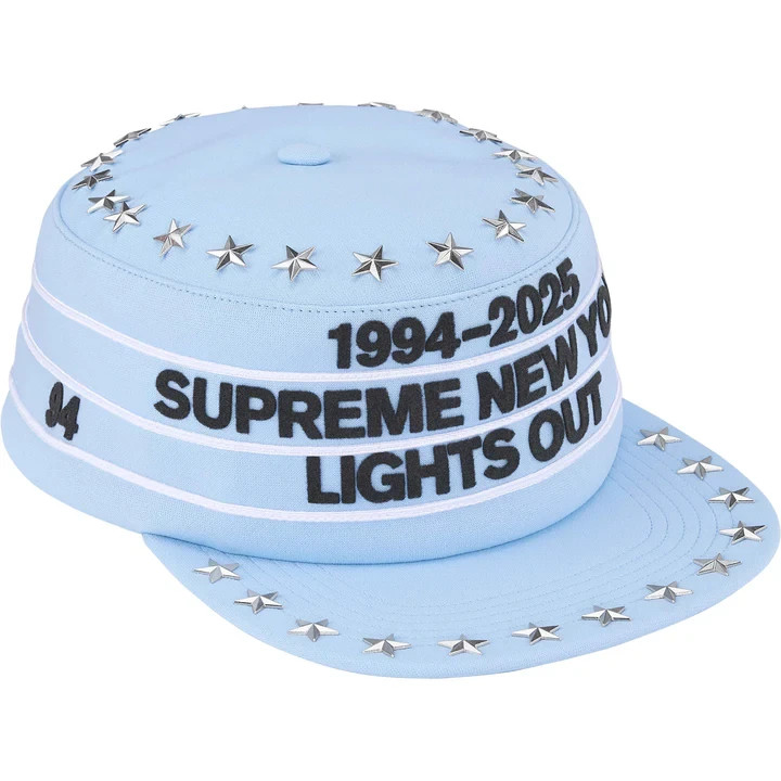 Supreme Stars Studded Pillbox Hat Light Blue | eBay