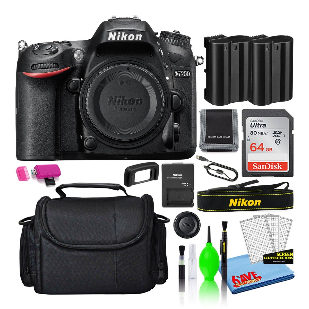 Nikon D7200 24.2MP Digital SLR Camera - Black (Kit w/ 18-140mm