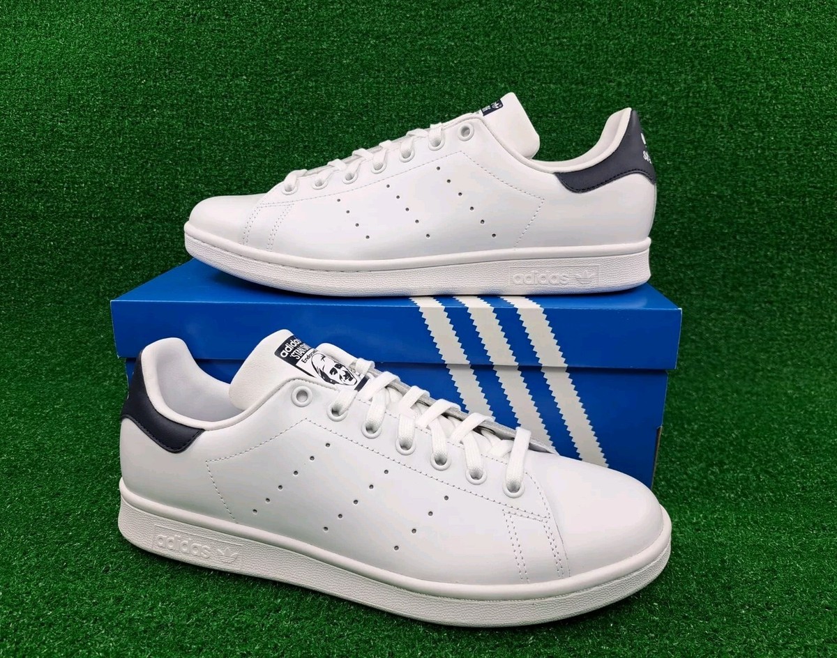 Adidas Originals Stan Smith Leather Sneakers Core White Navy Men's