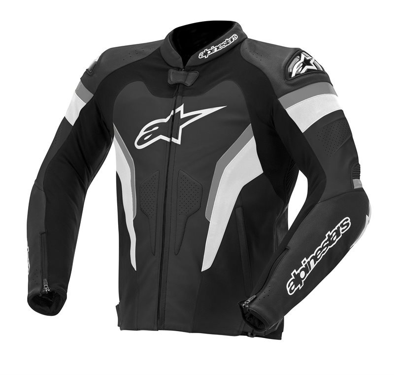Alpinestars GP Pro Black/White/Grey Leather Motorcycle Jacket
