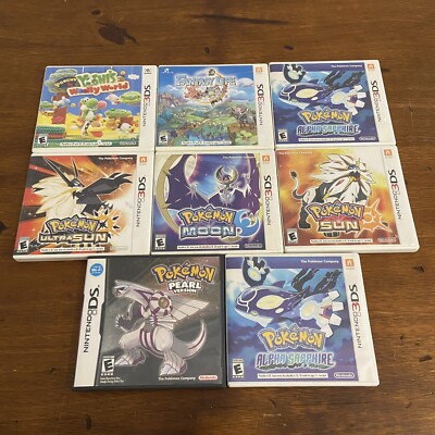 Lot of 8 Original Nintendo DS and 3DS Box and manual only