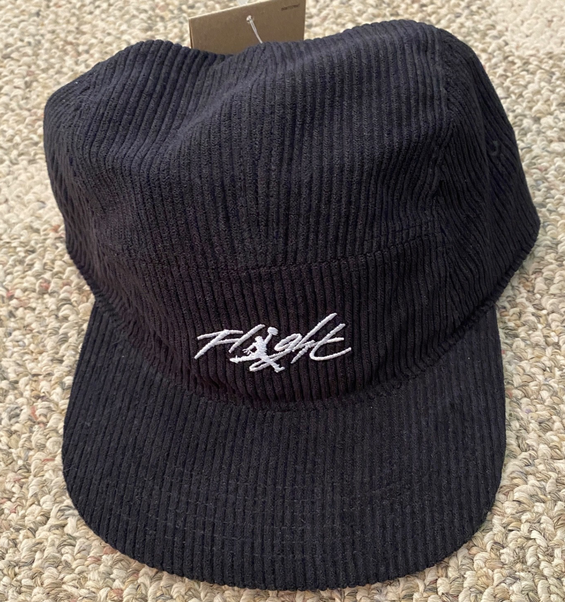 Nike Jordan Cap Hat Jumpman Fly Corduroy Black Flight 5 Panel