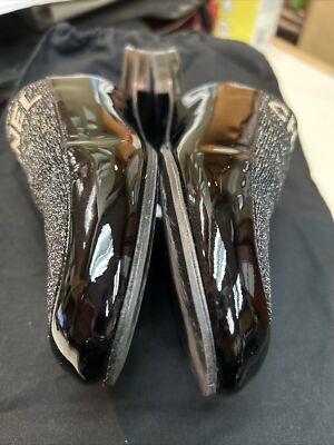 Chanel Interlocking CC Logo Black Fabric Size 4.5/35 Women's Mules